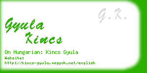 gyula kincs business card